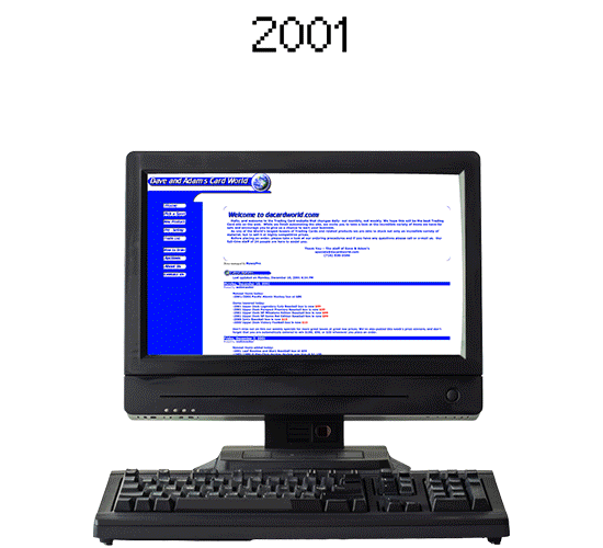 Dave and Adam's website evolution through the years