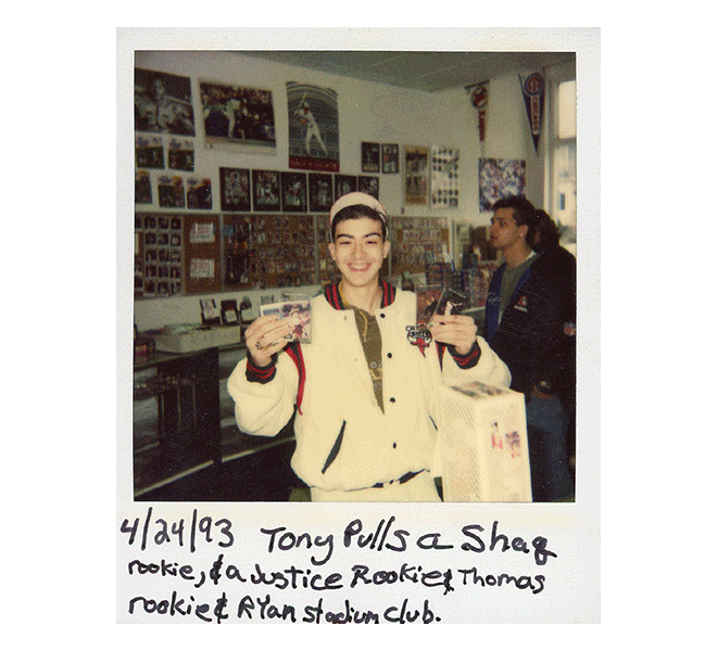 Polaroid wall of hits from 1991-92